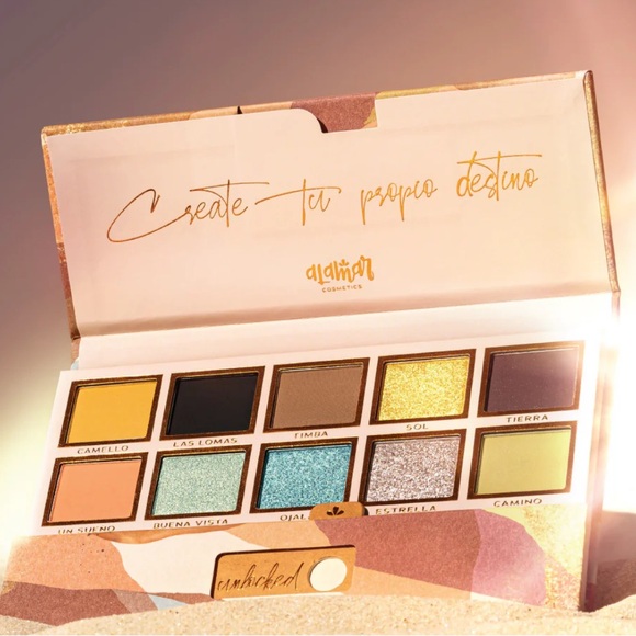 Alamar Cosmetics Destino Eyeshadow Palette Vibrant Colorful Shimmer Shadows - Picture 2 of 6